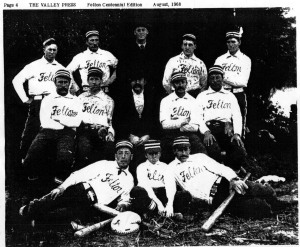 Felton Woodpeckers baseball team circa 1908. George Ley, manager.